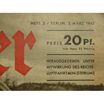 Der Adler magazine, Nr. 5, 3. Maart 1942. Espenlaub militaria
